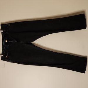 LRL black highrise straight leg heavy denim flap pockets Boyfriend jeans